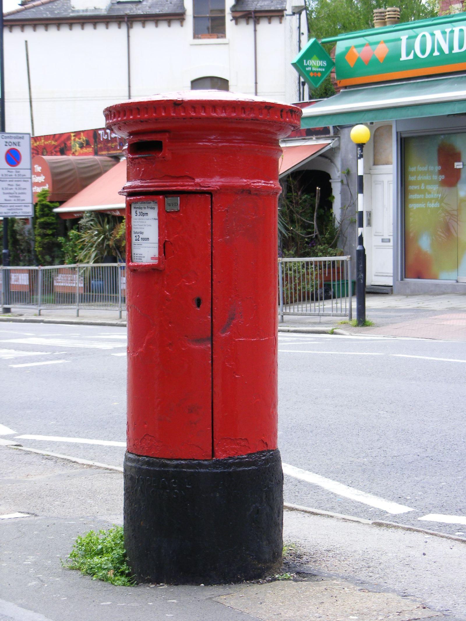 Victorian letter box with high aperture, London N4