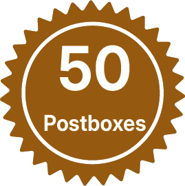 50 postboxes