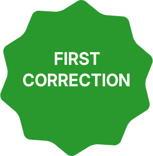 First correction