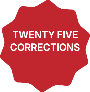 25 corrections