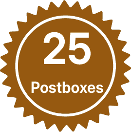 25 postboxes