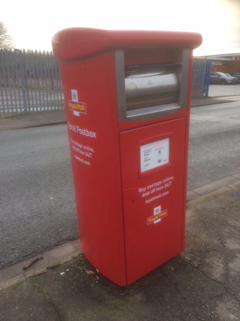 Royal Mail small parcels post box, Lincoln