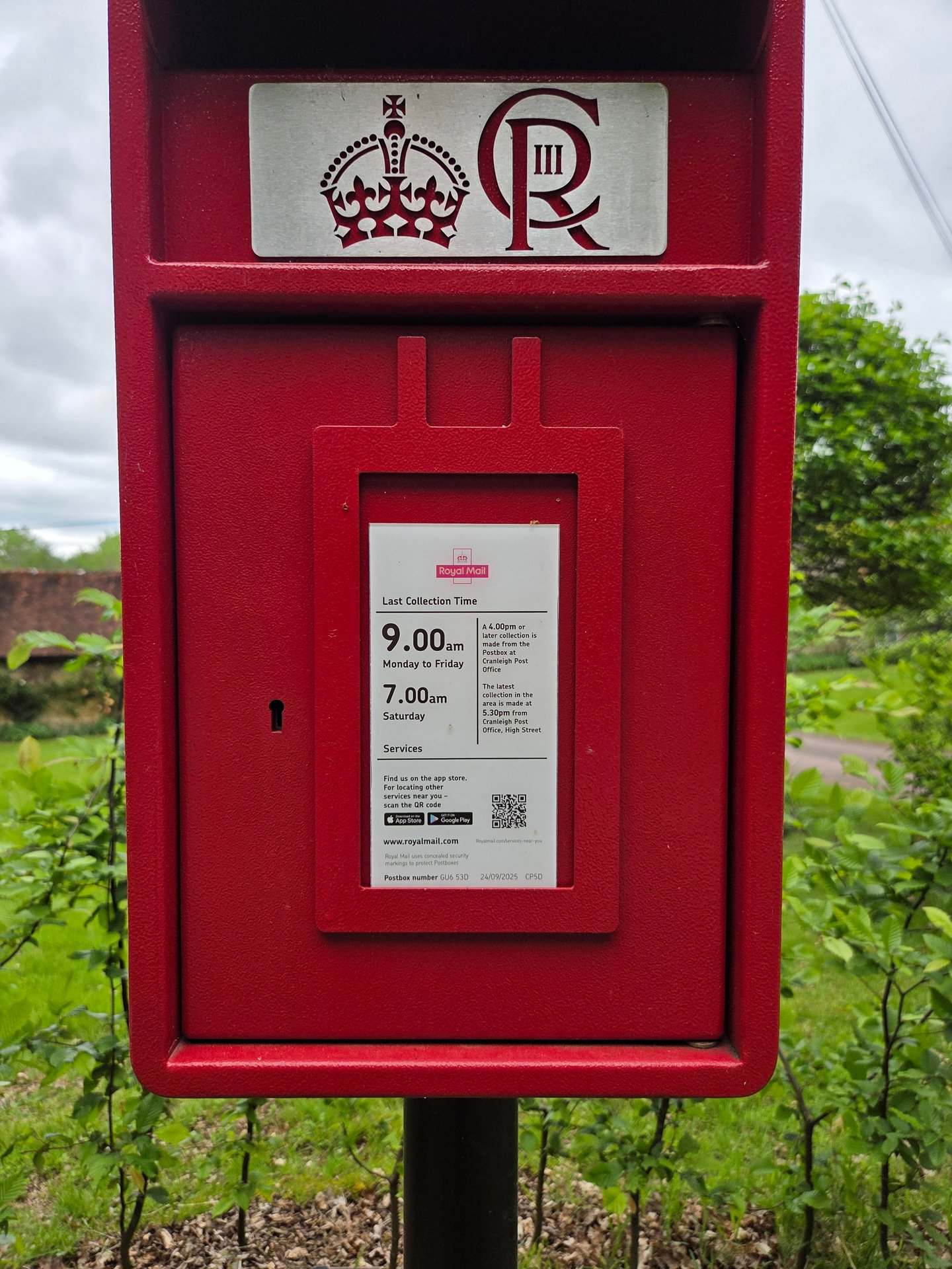 Alderbrook Road, Cranleigh, King Charles III