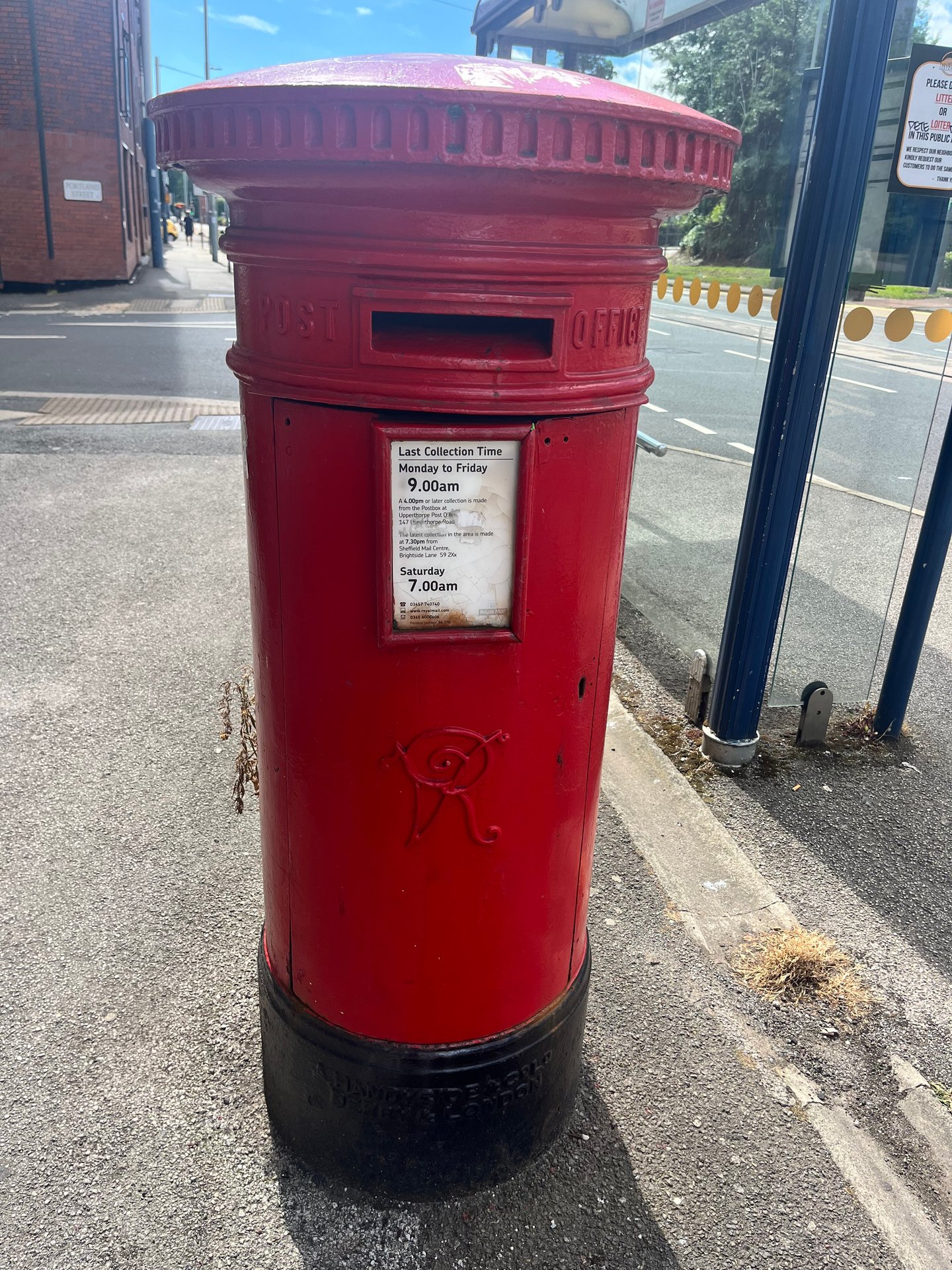 Postbox: Infirmary Road, Sheffield, Sheffield, South Yorkshire