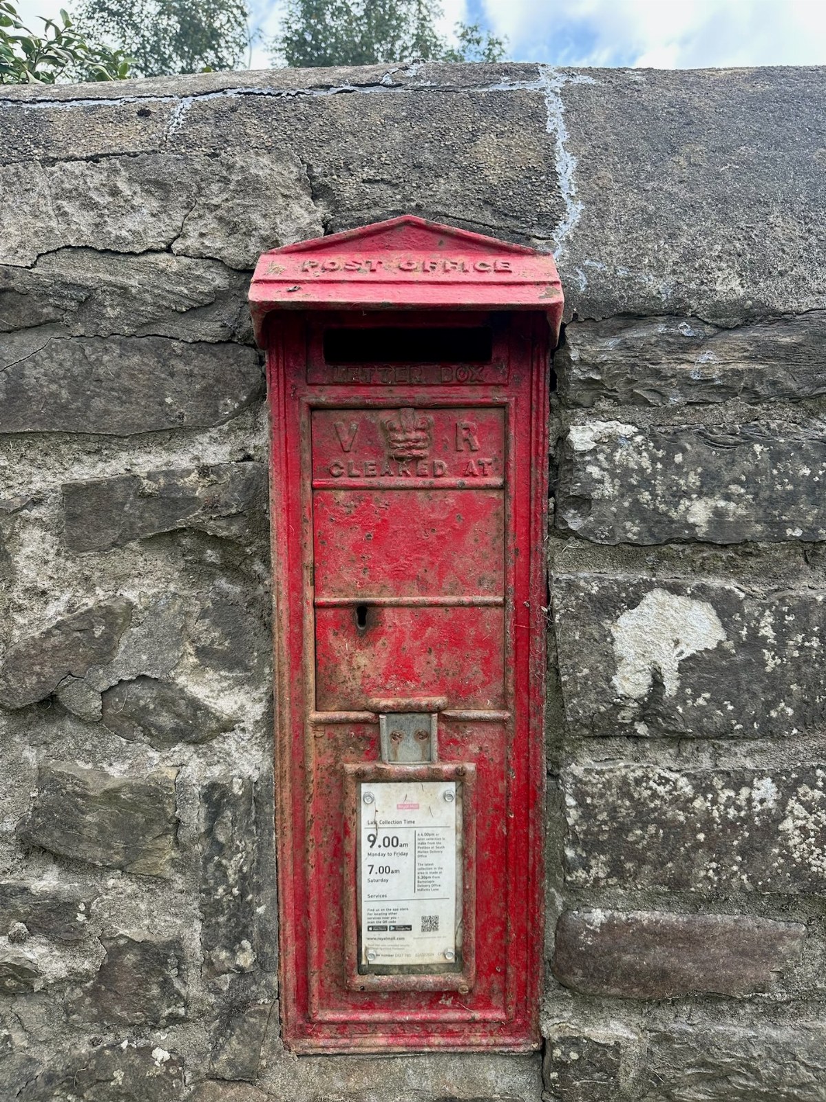 Wall box, pattern Early Victorian, Second National Standard (1859 revision). Same family as First National Standard with detail changes in the casting. B3227, North Devon.