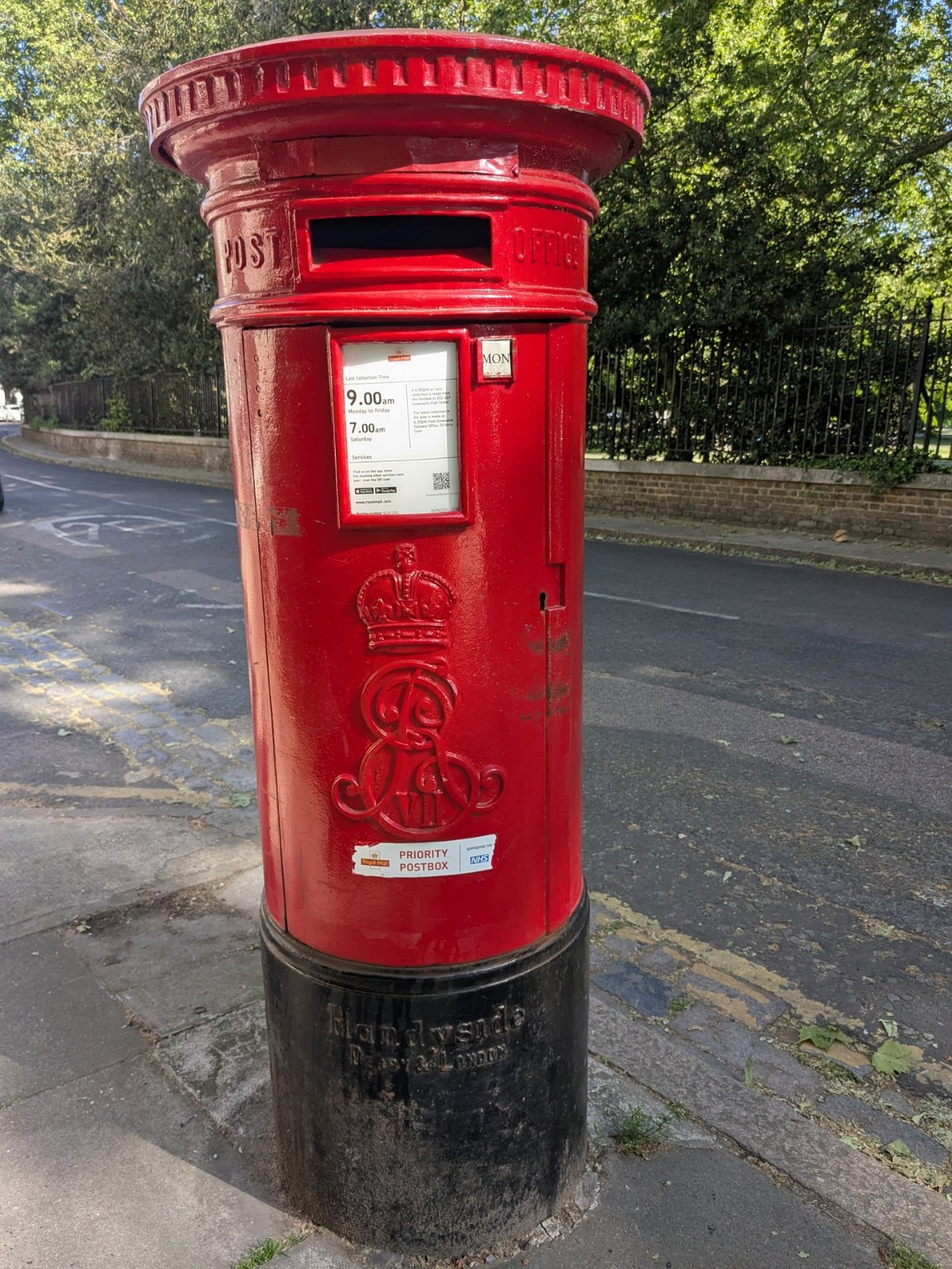 Pillar box, Type A, Croom's Hill Grove, Greenwich