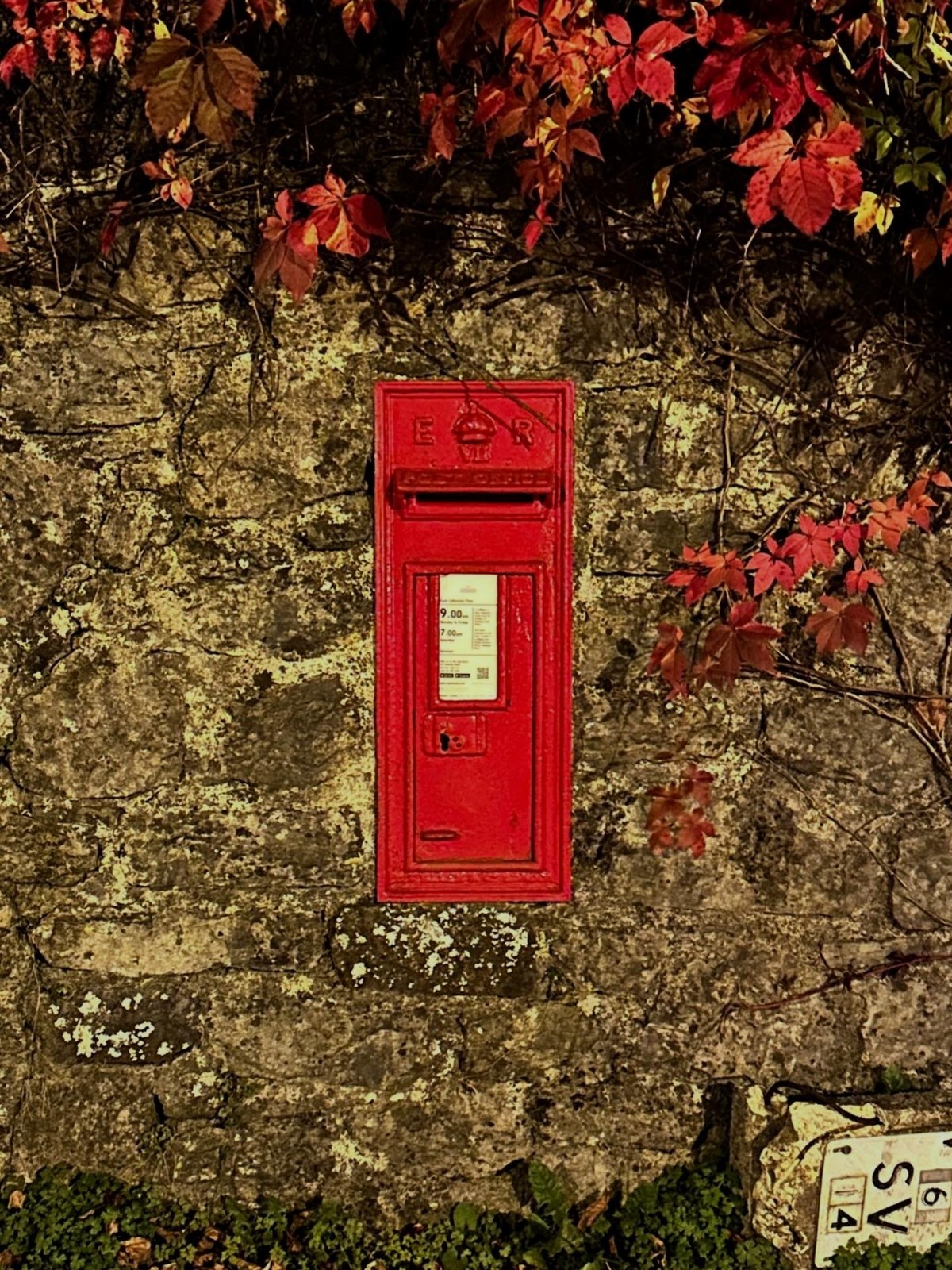 Wall box (form: Wall box), Type C Wall Box, Dartbridge Road, Buckfastleigh, Devon. Different from cylindrical pillar Type C.