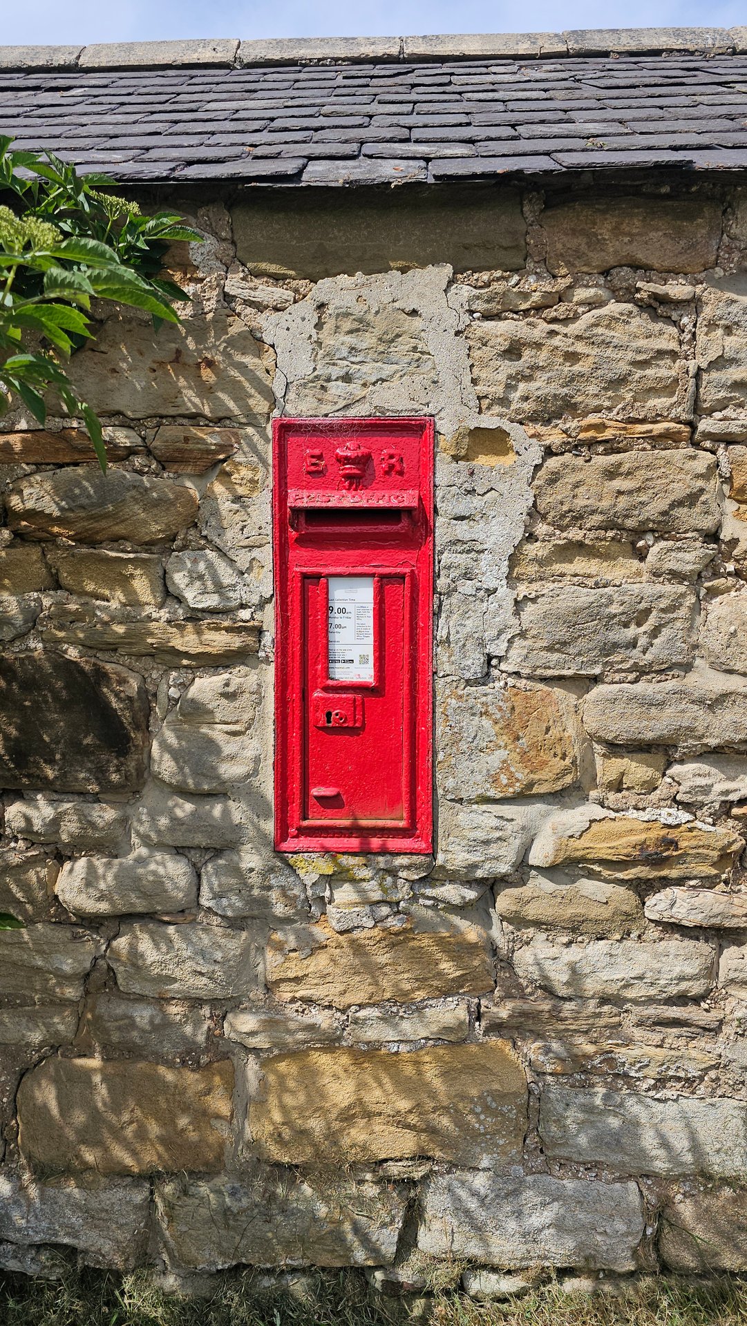 Postbox: Morwick Road, Acklington, Acklington, Northumberland